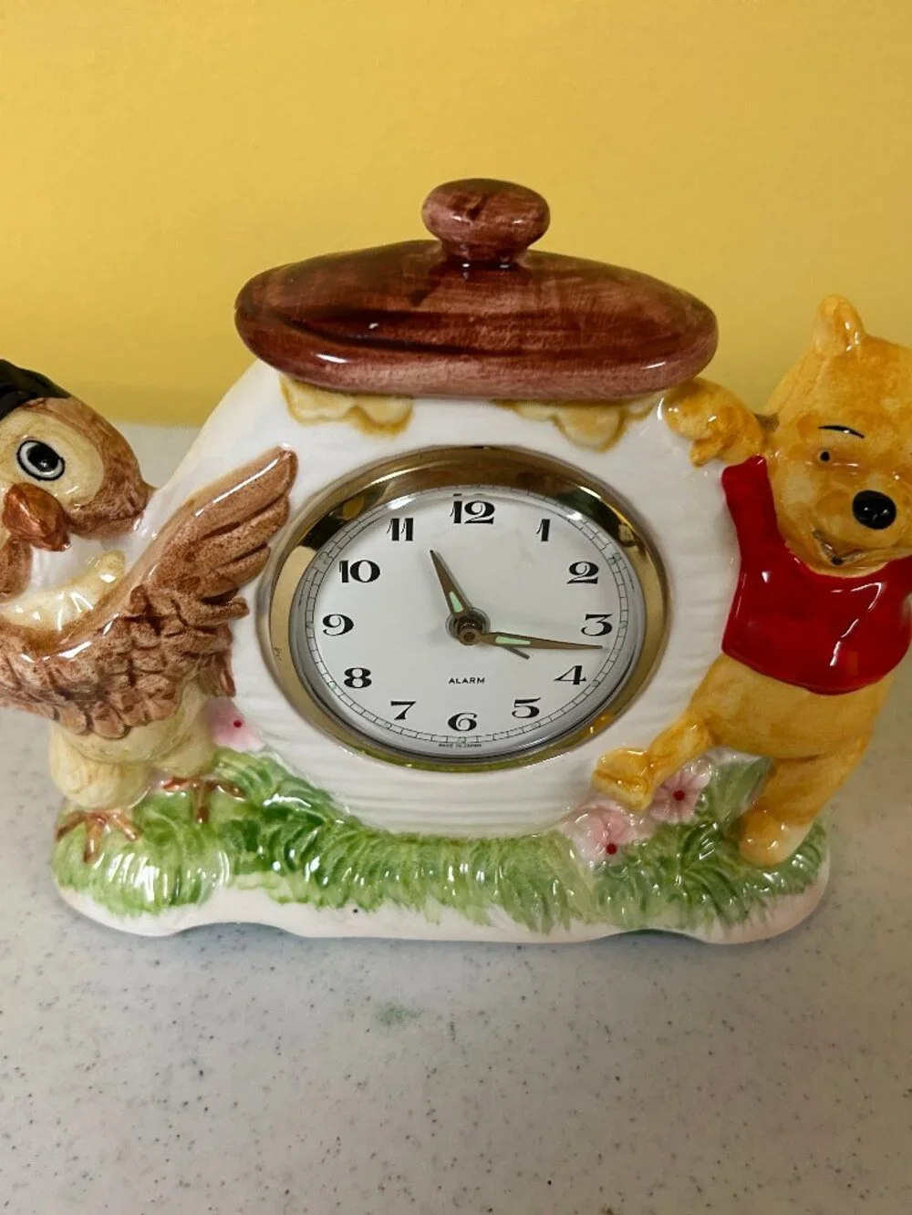 60s Disney Winnie the Pooh & Owl Alarm Clock